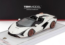 Truescale 1/43 Lamborghini Sian FKP 37 Hybrid N 19 2020 White Black TSM430832