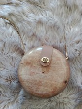 Borsa Tracolla Di Legno Rotonda