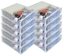 Oreh Homewares Heavy Duty Vinyl Zippered Closet Storage Bags (Clear) for