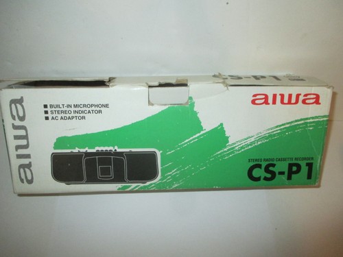 VTG AIWA STEREO CASSETTE RECORDER CS-P1+MANUAL, AC ADAPT+BOX WORKS NO VOL REPAIR - Picture 19 of 19