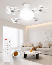 Silent LED Ceiling Fan with Remote, 3-Speed Dimmable Light for Home Use