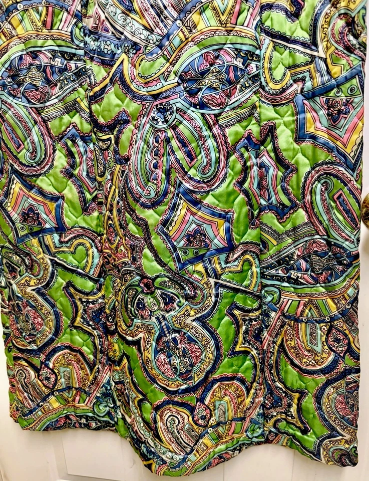 Maxi Falda Acolchada Vintage Años 70 Talla 16 Rara Lane Bryant Alta Más de 5'7" Tienda Mod Foto 2 de 4