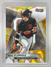 Bryce Eldridge 2025 Bowman's Best #TP-15 Gold Lava Refractor Top Prospects /50