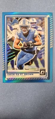 2025 Panini Donruss Optic - Amon-Ra St. Brown #63 Neon Blue Prizm /399