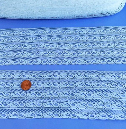Vintage 3 1/2" Wide Lace Trim 79 inch Sewing Crafts Doll Clothes White Lot 112a - Picture 4 of 4