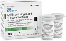McKesson True METRIX Blood Glucose Test Strips for 1 Count (Pack of 100) 