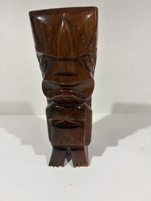 Hand Carved Wooden Tiki Statue Figurine Hawaii Tribal Decor 10  Polynesian