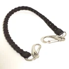 Authentic Gucci Dark Brown Woven Leather Shoulder Strap Handle 62.5cm/24.6" Made