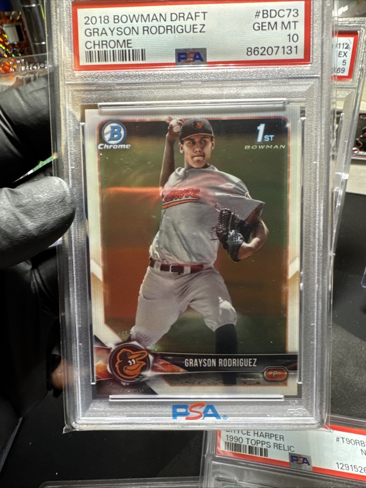 2018 BOWMAN DRAFT CHROME #BDC73 GRAYSON RODRIGUEZ PSA 10