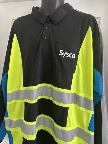 Camisa Uniforme Reflectante SYSCO Para Hombres 4XL Empleado Trabajo Polo Manga Larga - Imagen 2 de 6