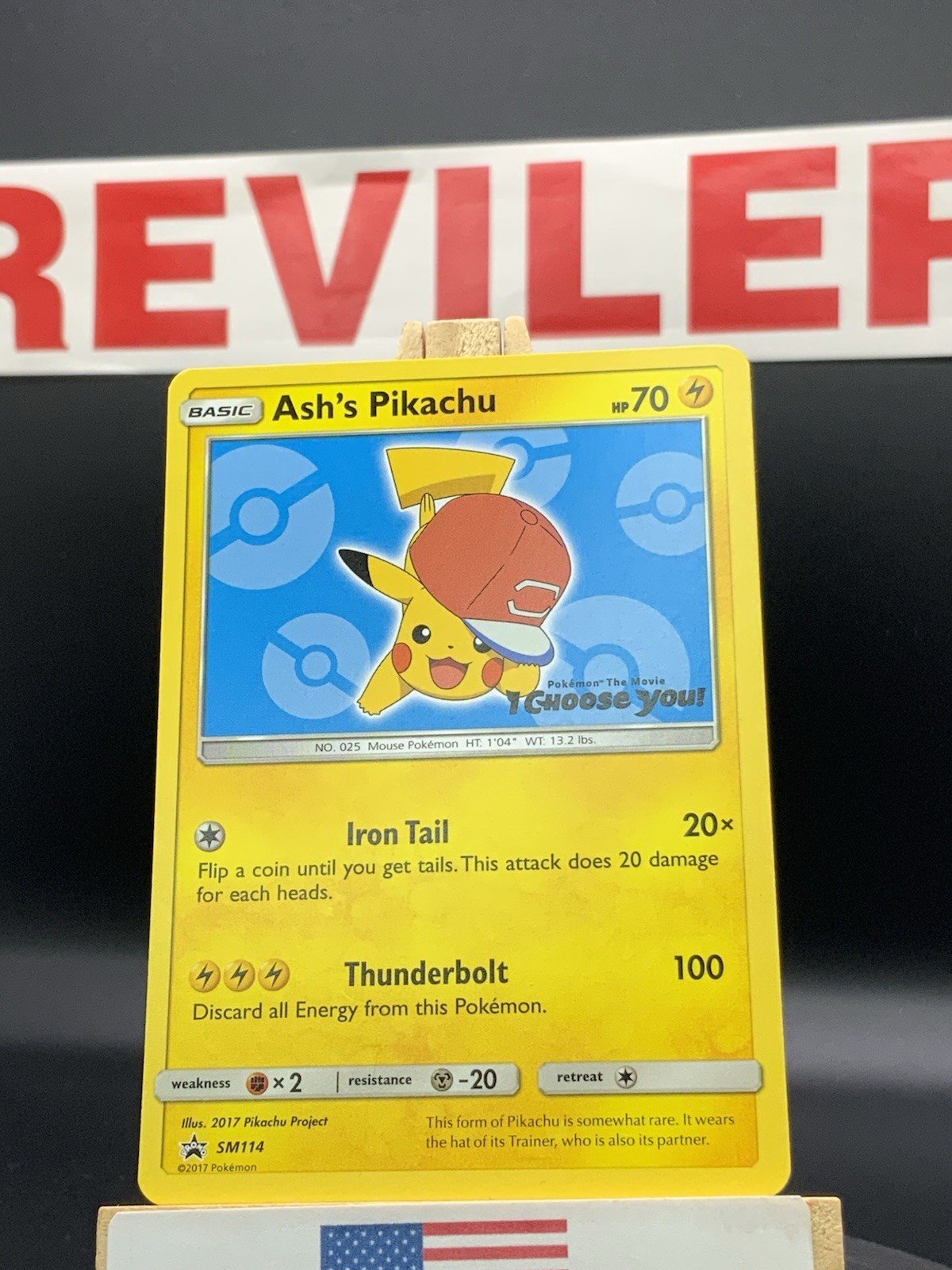 Pokemon SM Black Star Promos Ash's Pikachu #SM114 2017 - NM