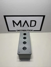 HOFFMAN NVENT E4PBX ENCLOSURE 4-HOLE PUSHBUTTON STATION Gray MODEL 30mm-HOLES