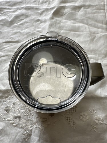 PREOWNED YETI STAINLESS STEEL 14 OUNCE COFFEE MUG WITH LID SILVER W/logo - Picture 3 of 7