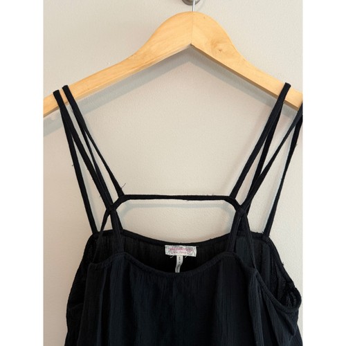Intimately Free People Cami Top Lace Trim Strappy Black XS - Picture 3 of 7