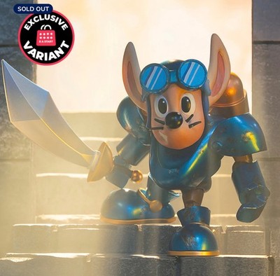 Rocket Knight Adventures Sparkster DNA Shiny Armor Figure, Konami, RARE #/500