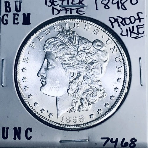 1898 O BU GEM MORGAN SILVER DOLLAR UNC MS+++ U.S. MINT RARE COIN 7468