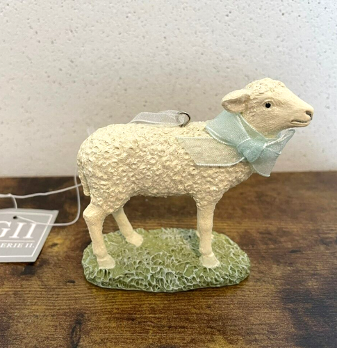 2 adornos de resina para ovejas, de pie y descansando, Galería II NUEVO CON ETIQUETAS - Imagen 5 de 8