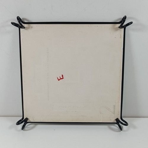Vintage Wimbledon Tennis Jubiläumsfliese auf Ständer von H&R Johnson England 1977 - Bild 4 von 13