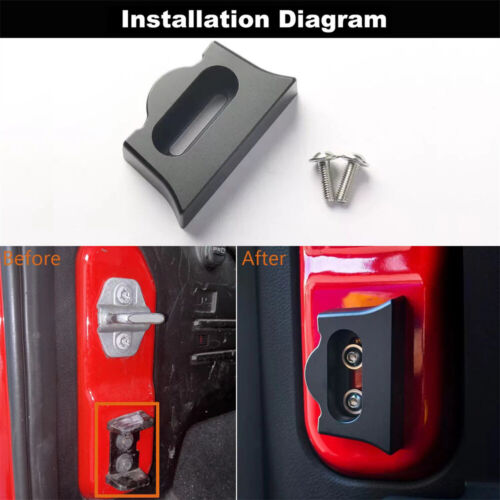 Aluminum Alloy Tail Gate Stopper Tailgate Limiter fit 2018-2025 Jeep Wrangler JL - Foto 2 di 10