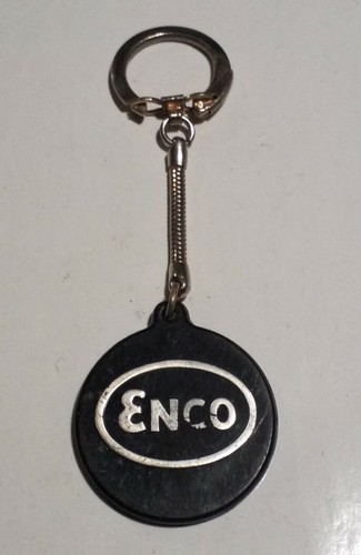 Vintage Premium Petroliana Collectible Enco Happy Motoring Key Club Keychain - Foto 2 di 8