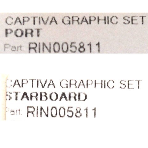 Rinker Boat Graphic Decals RIN005811 | Gray Captiva Stickers (Kit) - Foto 4 di 4