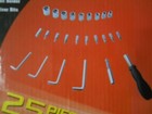 BULLET 25 Piece Tool Set /Bit Holder& Driver/ Screwdriver Bits/ Hex Keys/Sockets — photo 9