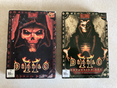 Diablo 2 & Diablo 2 Lord of Destruction Expansion PC CDROM Small Box