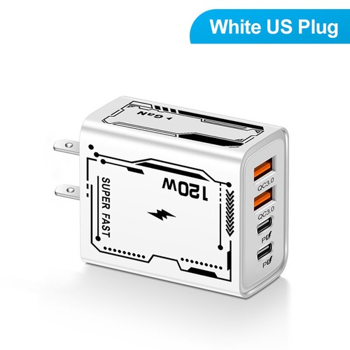 120W Fast Charger Type C USB PD Quick Charge Adapter For IPhone Samsung Xiao-wf - Imagen 5 de 16