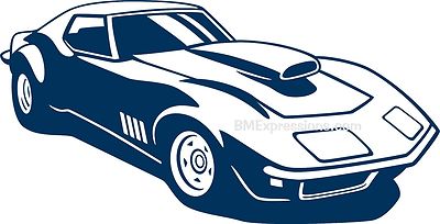 1968 -1972 Pro Street Corvette 69 70 71  Vinyl Decal Your Color Choice Sticker