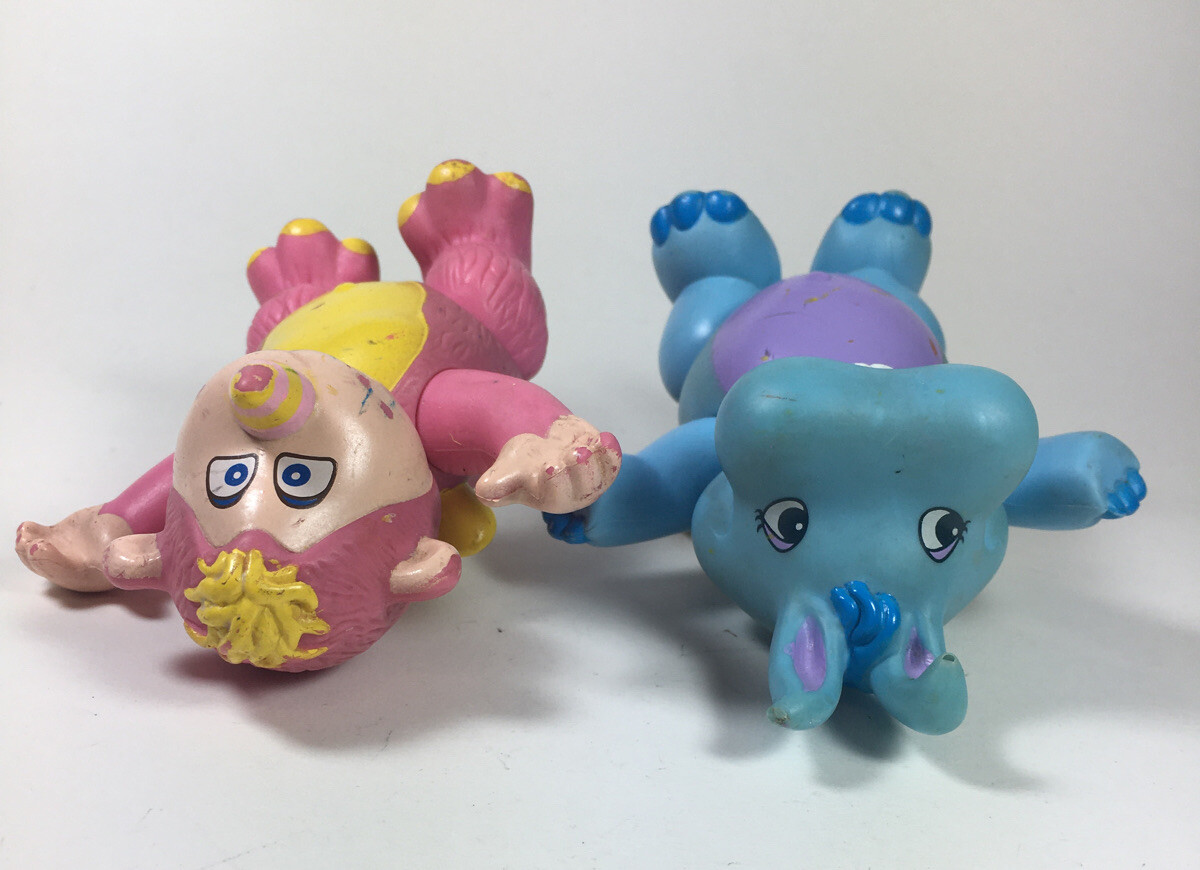 The Wuzzles Poseable Figures Hoppopotamus & Rhinokey 1980s Cartoon Toys