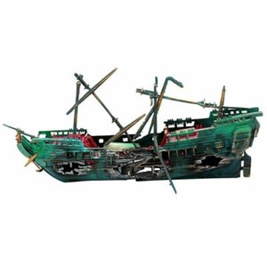 large sunken ship aquarium decoration