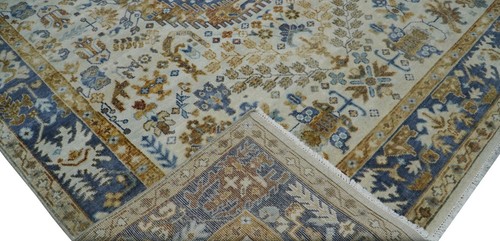 9x12 Handmade Antique Style Traditional Living Room Rug | Hand-Knotted Area Rug - Picture 3 of 9