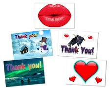 2 x 3" Thank You Stickers, Scrapbooking, Planner Pack Set, Fall, Summer, Winter