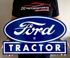 Ford Tractor 1940s Reproduction Blue Steel Sign