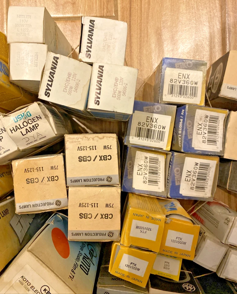 Lote de 90 nuevas bombillas halógenas/línea de cuarzo/etc proyector NOS Foto 3 de 4