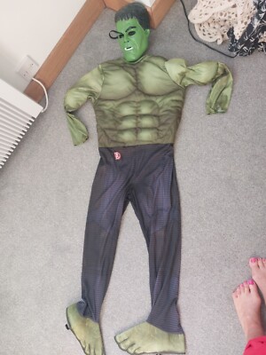 Rubies Incredible Hulk 2-teiliges kleines Teenager-Kostüm Pit2Pit 18 innen Bein bis Füße 22