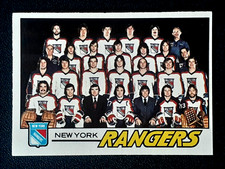 NEW YORK RANGERS TEAM CHECKLIST 1977-78 O-PEE-CHEE 77-78 NO 82 VG+      64980
