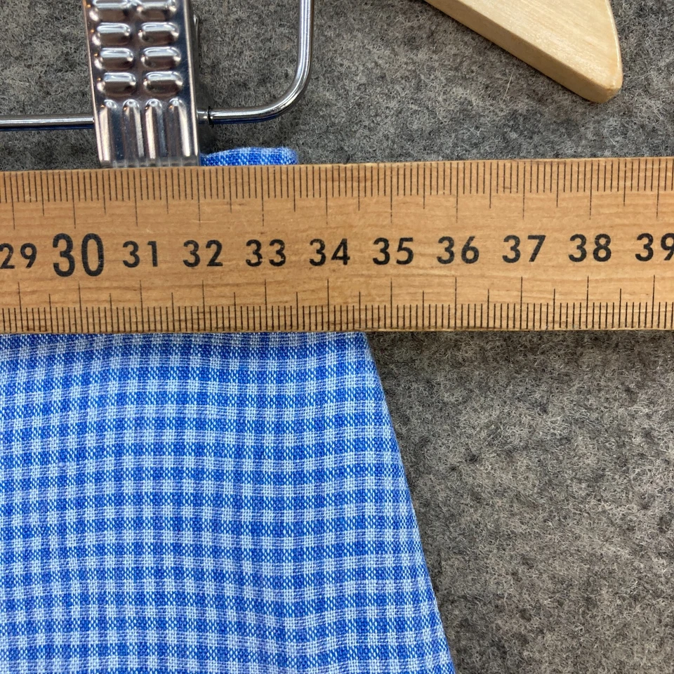 Женская юбка Kookai размер 36 синяя клетчатая льняная смесь трапециевидная короткая длина на молнии 52112 - Изображение 3 из 4