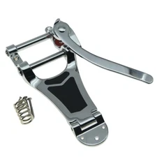 KAISH Chrome Guitar Vibrato Tremolo Bridge Tailpiece for Arch Top Jazz LP Guitar