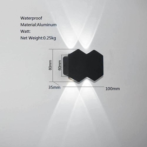 LED Wandleuchte Wand-Lampe Strahler Innen Außen Modern Effekt Leuchte up down - Bild 23 von 58
