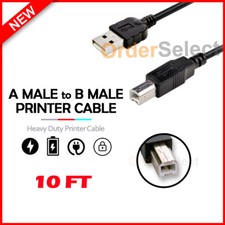 10 FT HIGH SPEED USB 2.0 A TO B PRINTER SCANNER CABLE FOR HP CANON EPSON LEXMARK