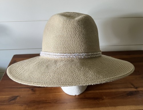 Seafolly Australla Womens Collapsible Fedora One Size Tan Straw Raffia - Picture 3 of 8