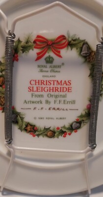 Plate Royal Albert Christmas Sleighride England 1993 By F.F.