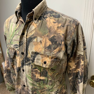 Dickies Wayne Carlton Mens MEDIUM Long Sleeve Vanish Hybrid Camo
