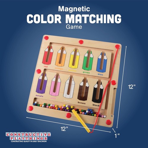 Color Matching Bead Maze with Magnetic Wand - Engaging Kids Activity 3+ - Picture 4 of 9