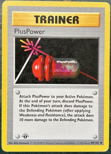 Pokémon TCG | PlusPower 84/102 | Base Set 1st Edition | MP