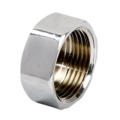 INVENA Pipe Plug Stop End Female Cap Cover Ending Tube Threaded Fittings Chrome
