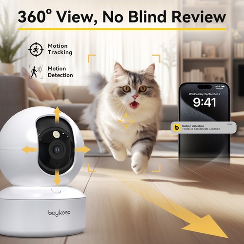 Security Camera 5G WIFI Indoor Smart Baby Pet Monitor Wired Cam Night Vision - Picture 5 of 8