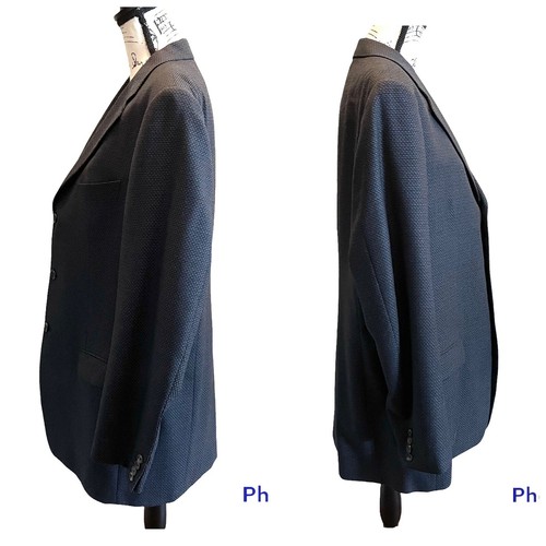PAL ZILERI GRUPPO FORALL Suit Jacket Blazer Navy Blue Black Size 46L Sport Coat - Picture 3 of 12