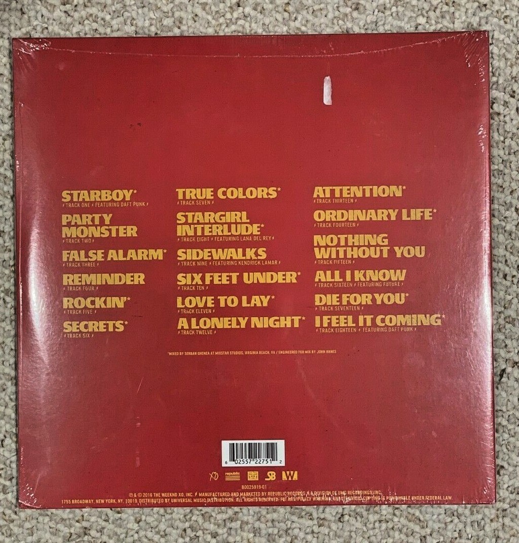 WEEKND　STARBOY (TRANSLUCENT RED VINYL) The Weeknd – Starboy (2-LP) Limited Edition Red Translucent